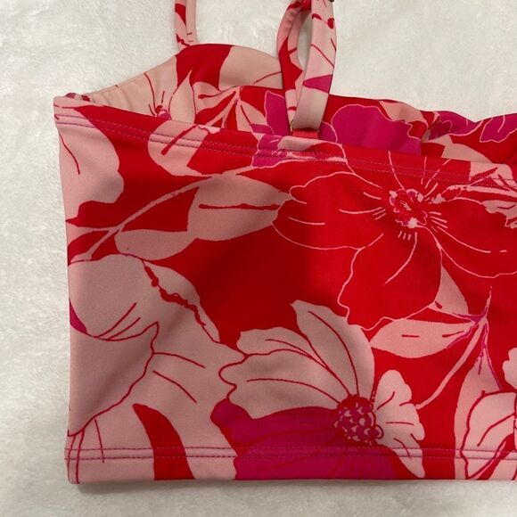 Womens Apt 9 pink/red floral bikini top size small - Picture 5 of 7